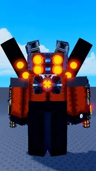 ai character: Titan boombox man background