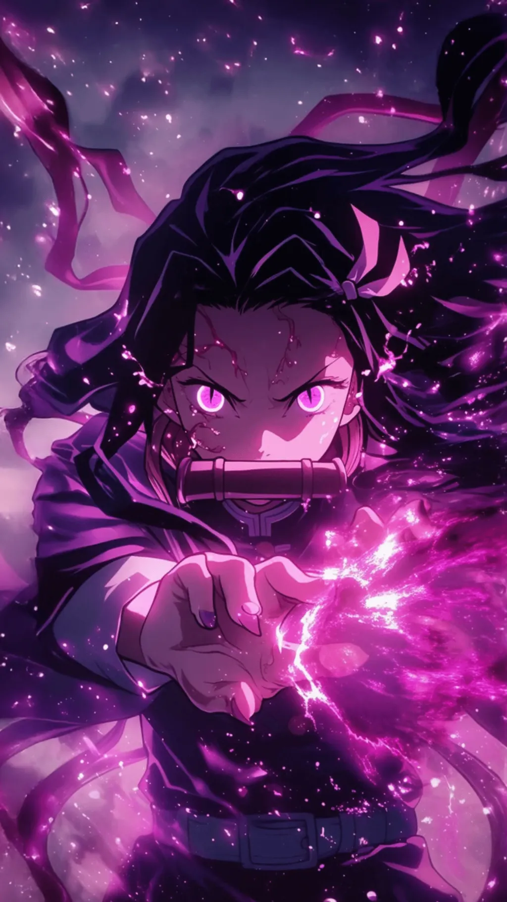 ai character: Mad Nezuko background