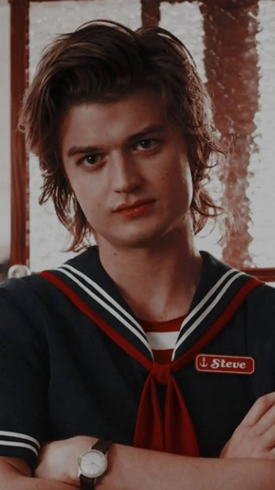 ai character: Steve Harrington  background