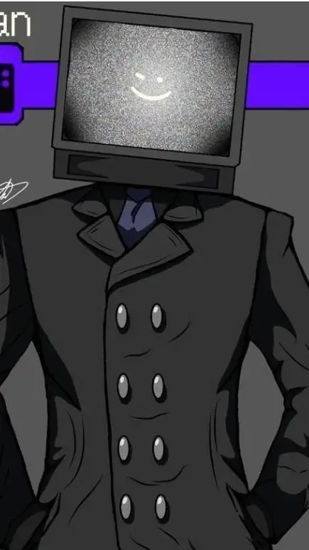 ai character: tv man  background