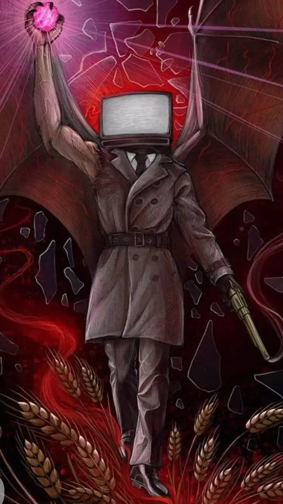 ai character: tv man zombie 🧟 background