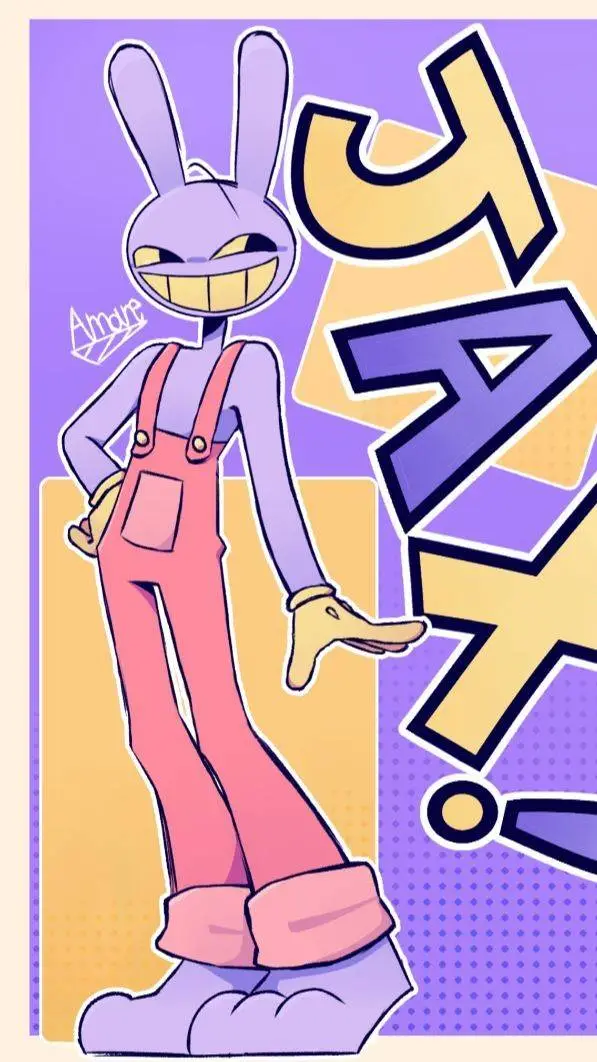 ai character: 🟣🐰``°Jax°``🐰🟣 background