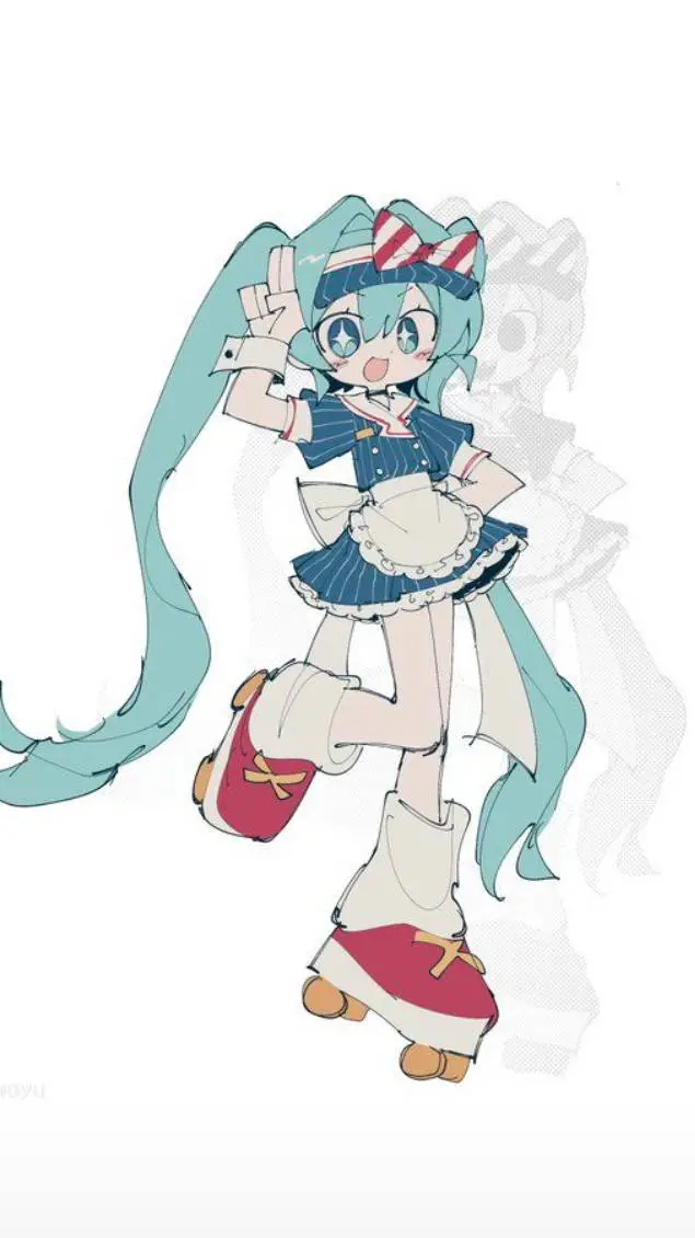ai character: Miku mesmerizer  background