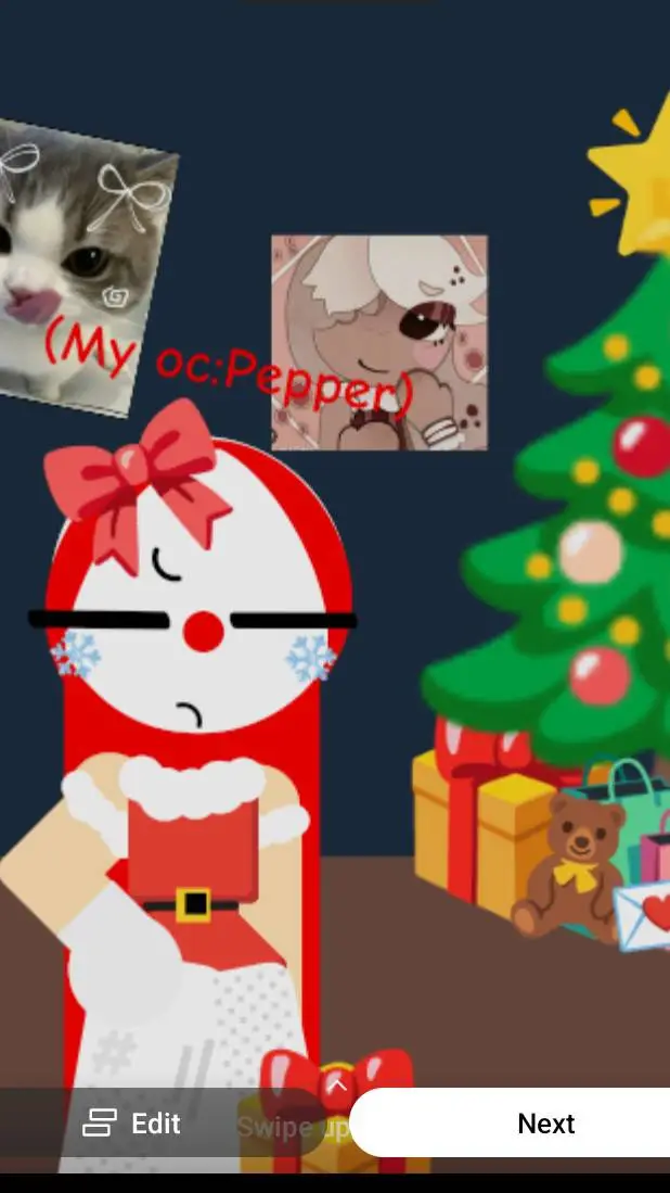ai character: Christmas in PP!!  background