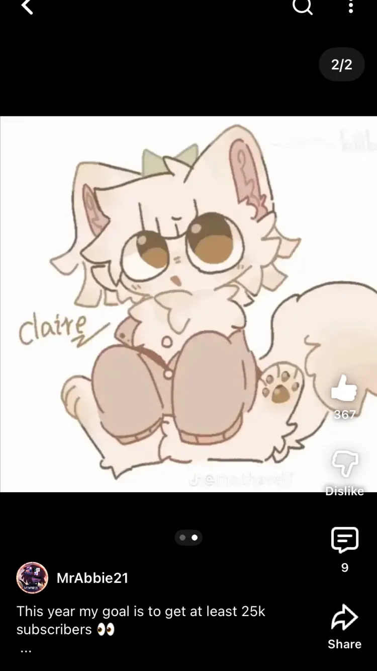 ai character: Cat Claire  background