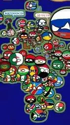 ai character: Countryballs background