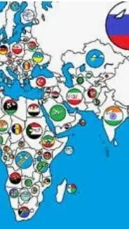 ai character: Countryballs world background