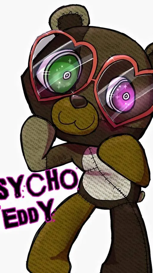 ai character: psycho teddy  background