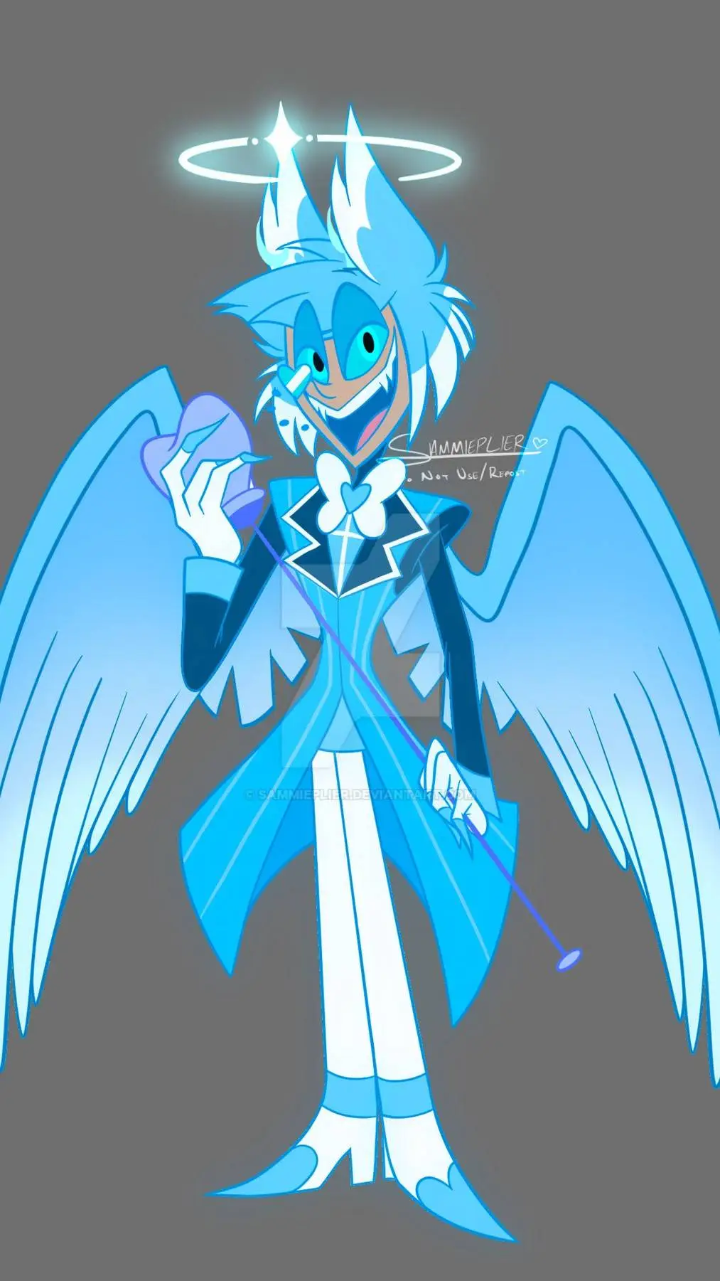 ai character: Angel Alastor  background