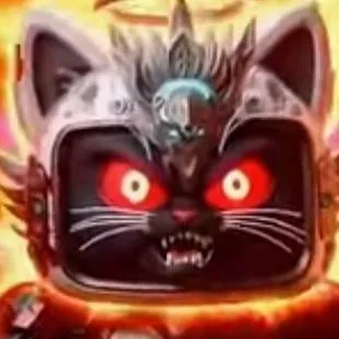 chat with ai character: evil robo tv cat
