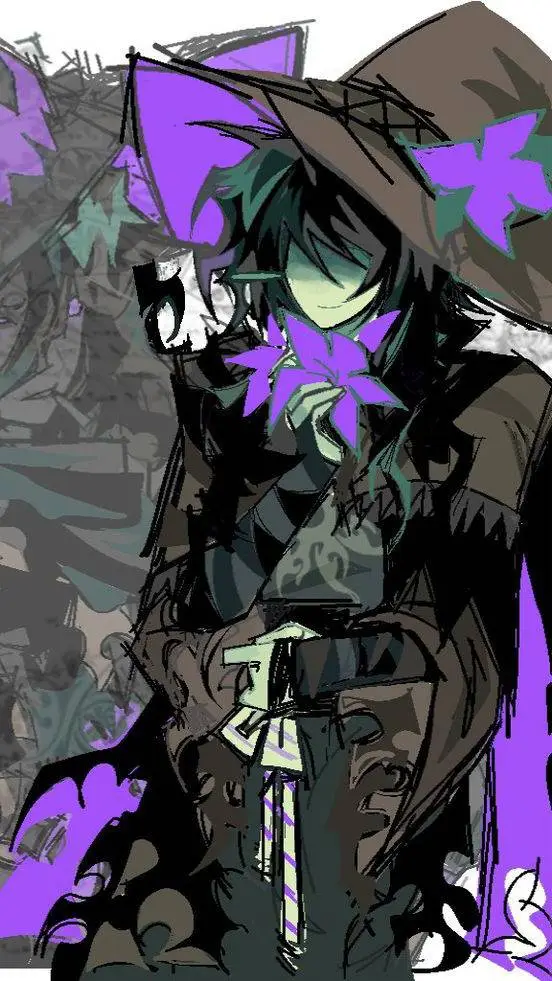 ai character: 🔮♤Azure🪻☆ background