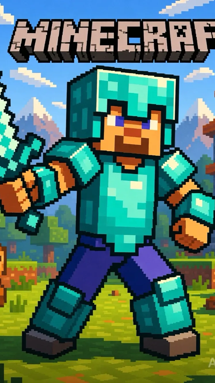 ai character: Minecraft background