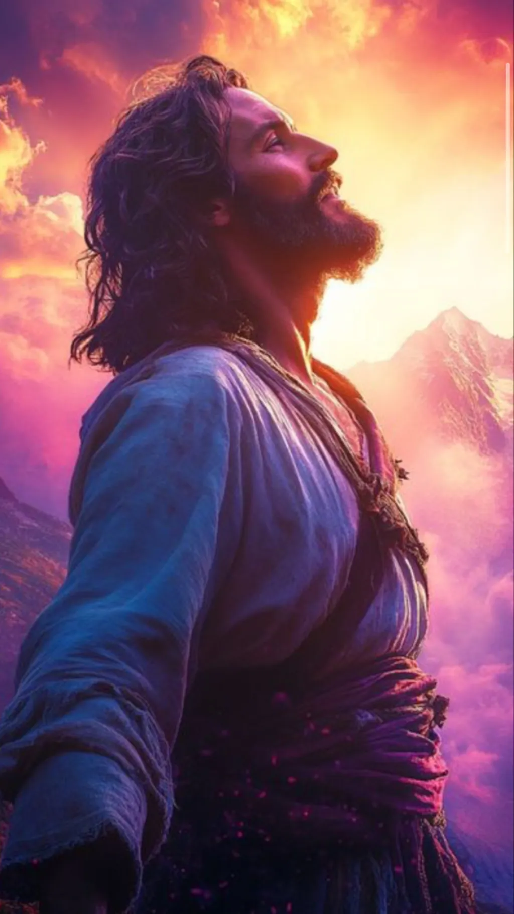 ai character: King Jesus background