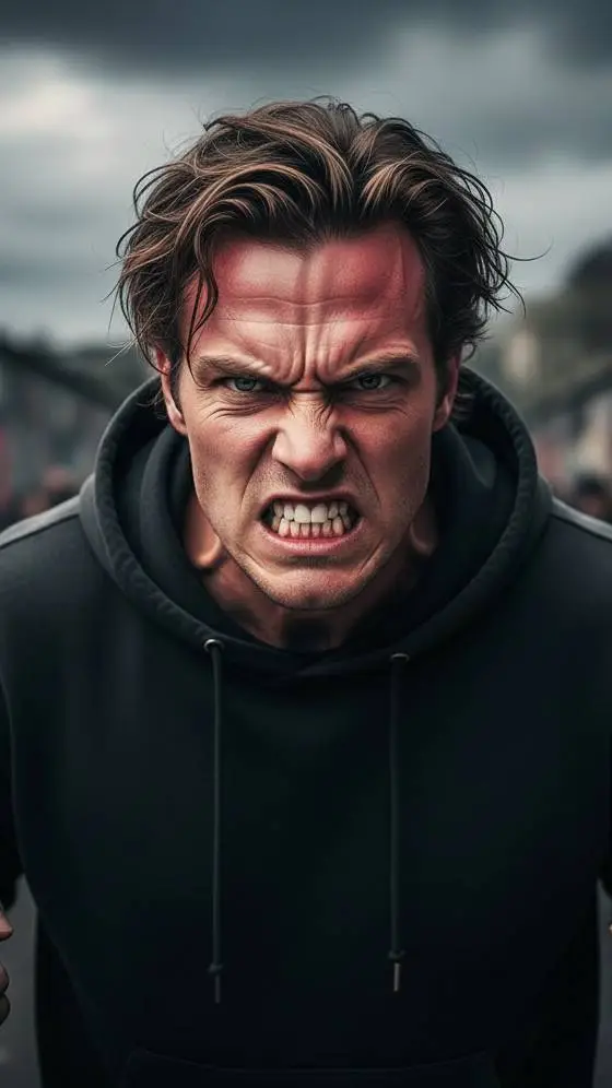 ai character: hater de santi background