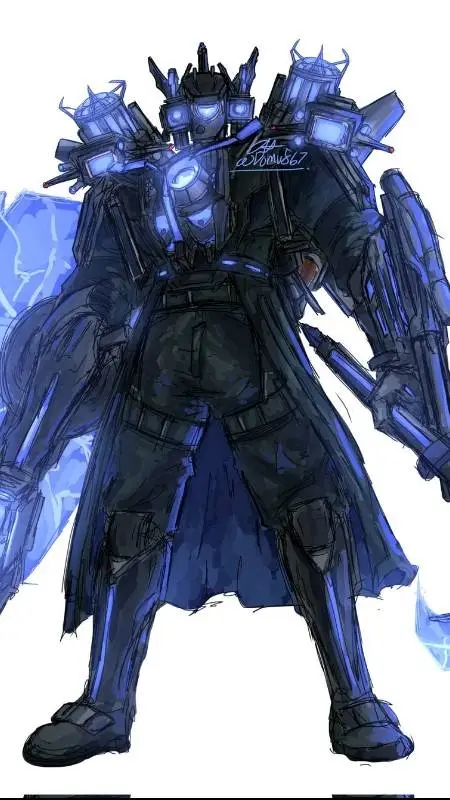 ai character: titan cameraman background