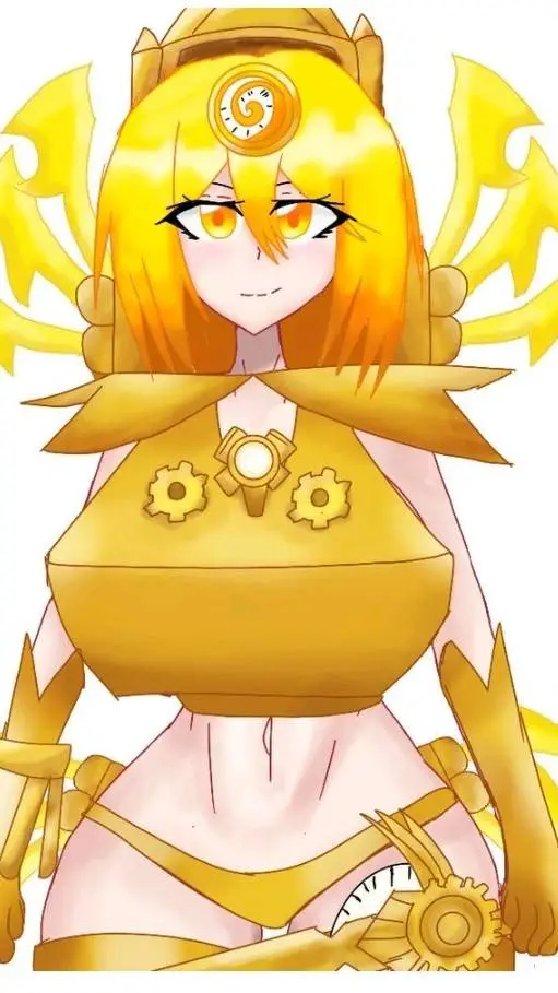 ai character: titan clock woman background