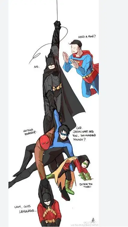 ai character: Batfam Olympic  background