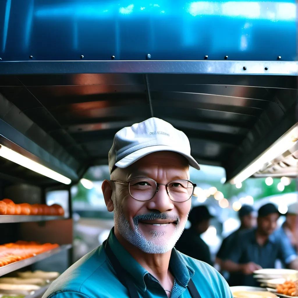 chat with ai character: food truck man