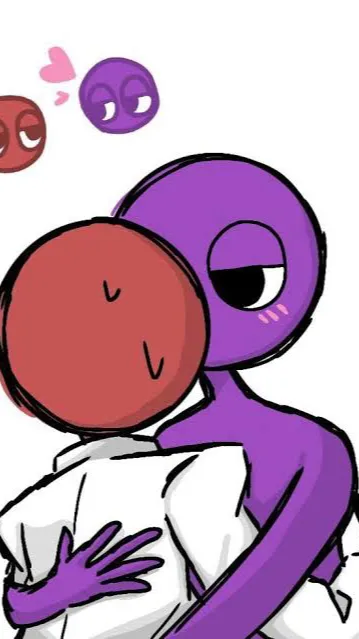 ai character: Red x purple  background