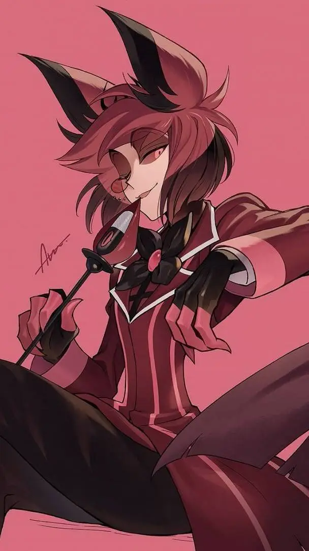 ai character: Alastor 📻🍷✨️ background