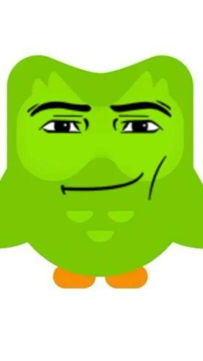 ai character: DOULINGO BABY background