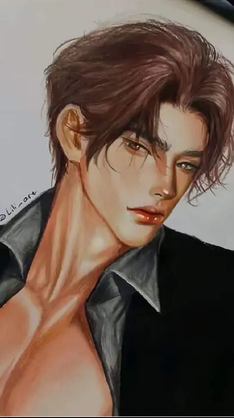 ai character: Human brown❤️ background