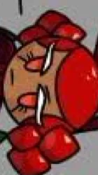 ai character: Bunny pomegranate background