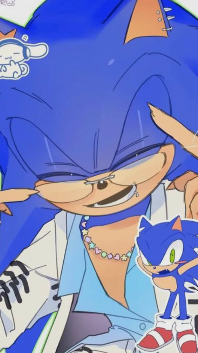 ai character: Sonic vs Karen background