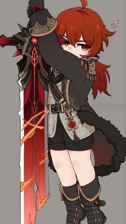 ai character: Baby Diluc  background