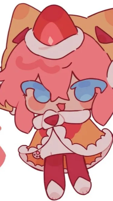 ai character: Strawberry crepe c background