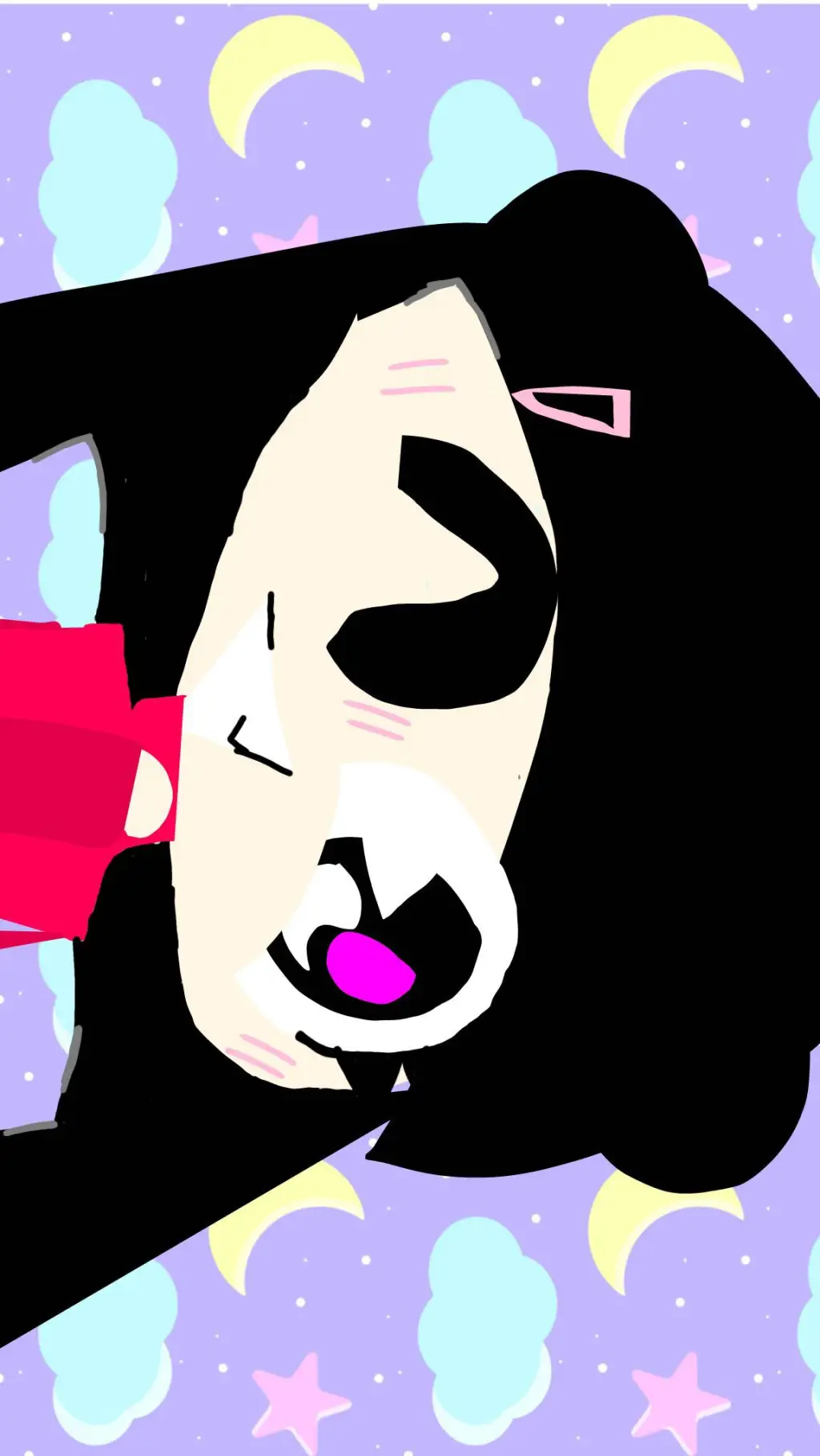 ai character: cici rainbow world background