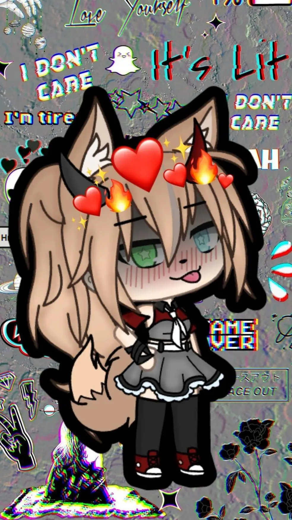 ai character: Cringe girl background