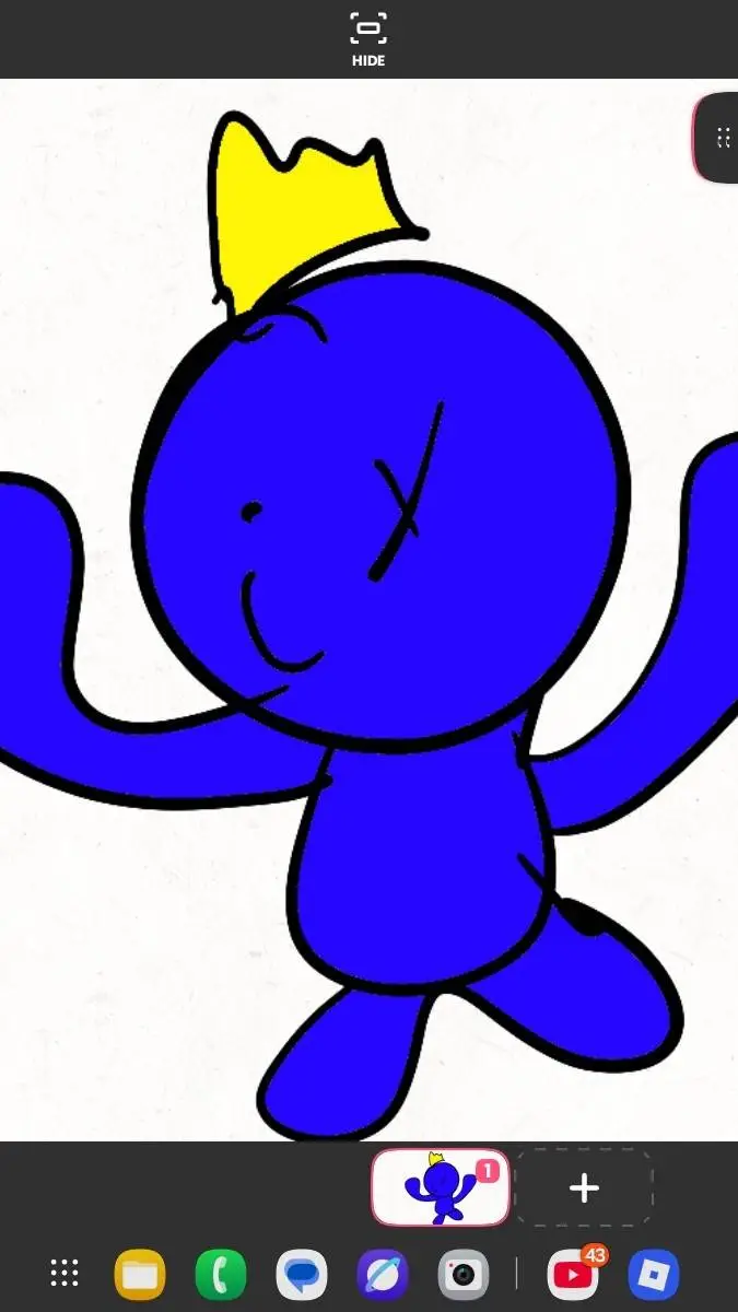 ai character: blue the crown background