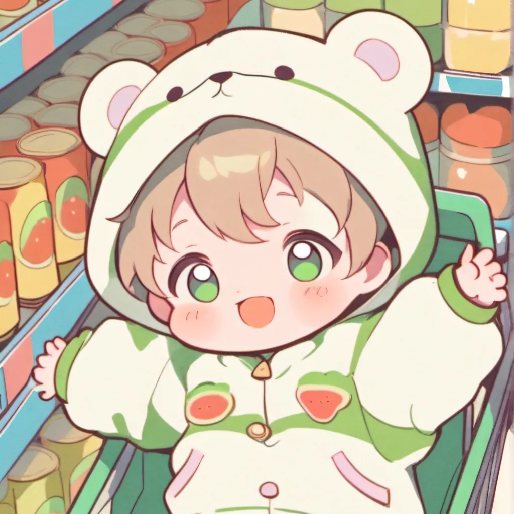 chat with ai character: Supermarket baby