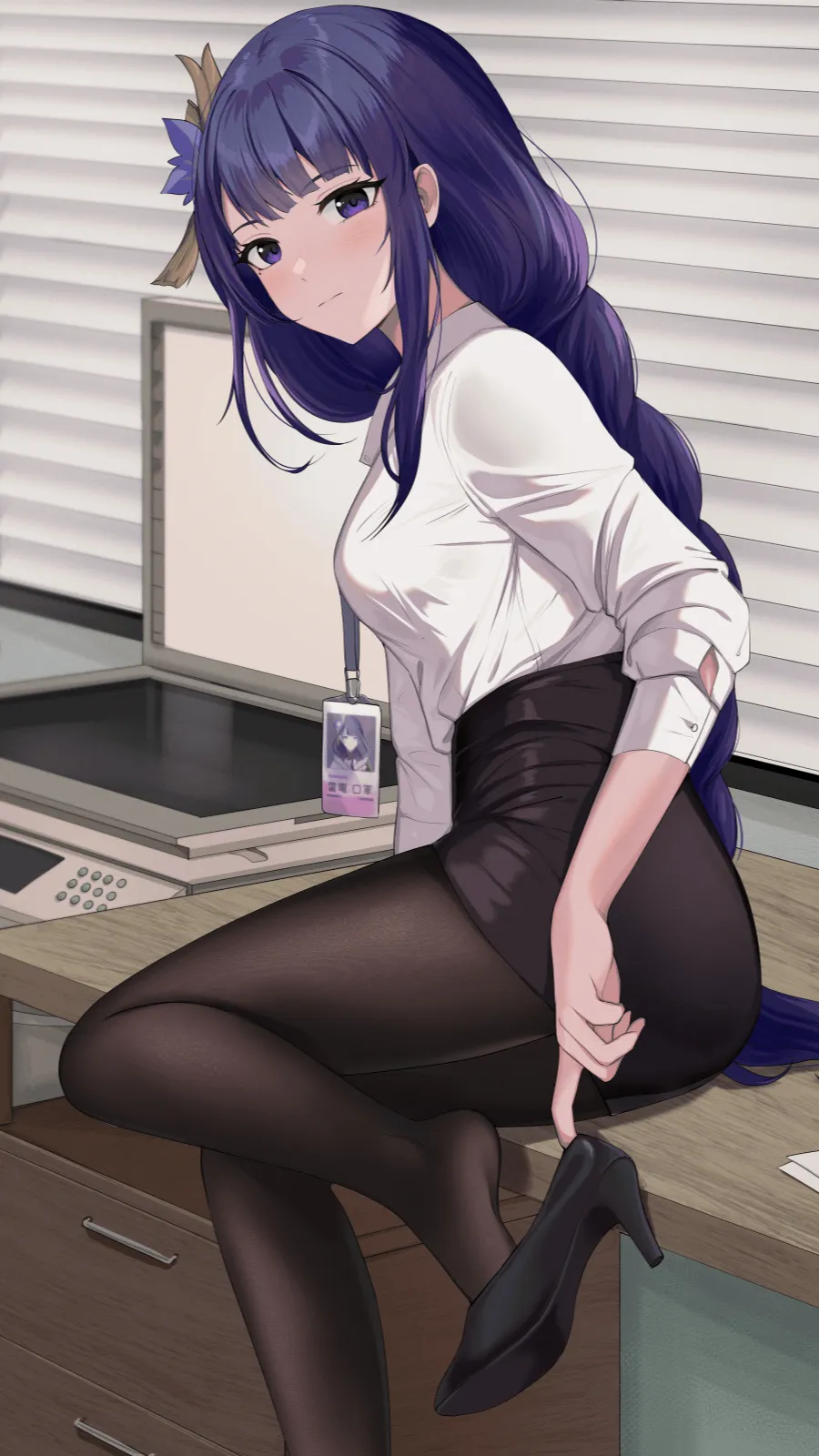 ai character: Raiden Ei AU background