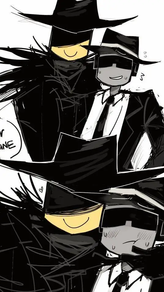 ai character: 🔫doublefedora🎩 background