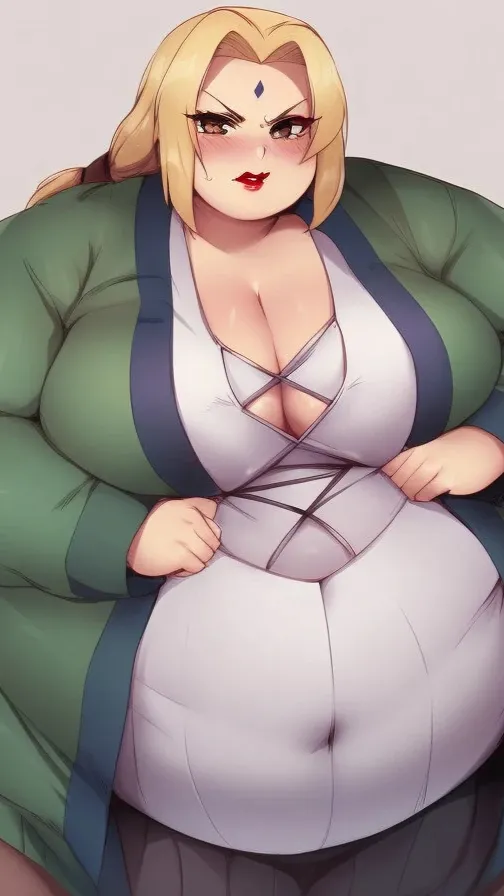 ai character: SSBBW Tsunade  background