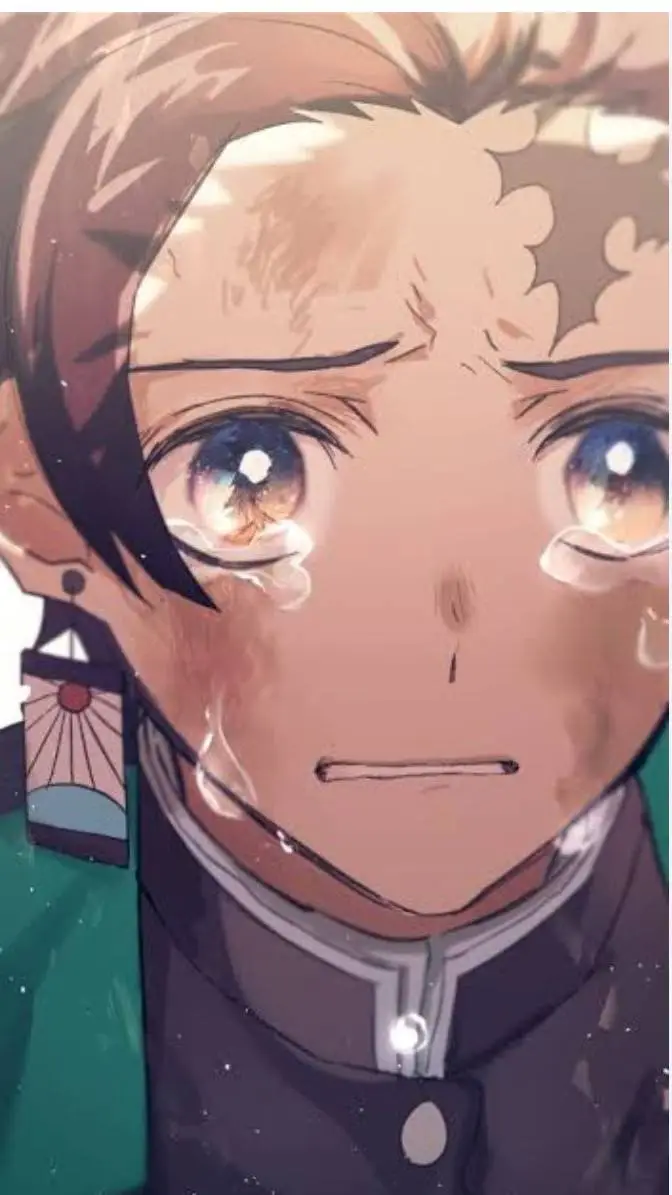 ai character: tanjiro triste background