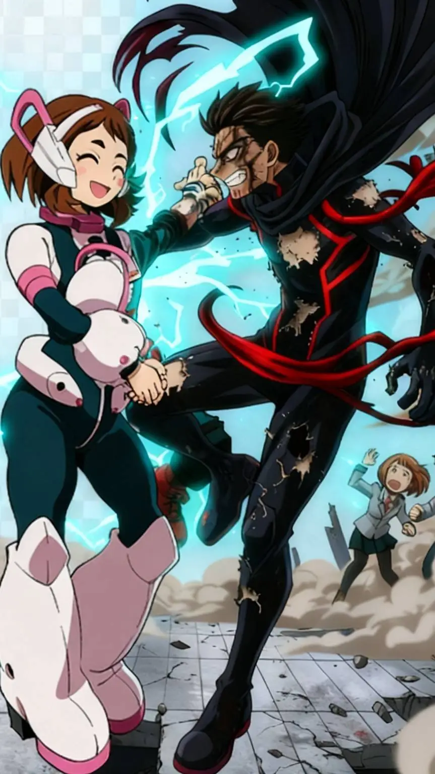 ai character: uraraka tu novia  background
