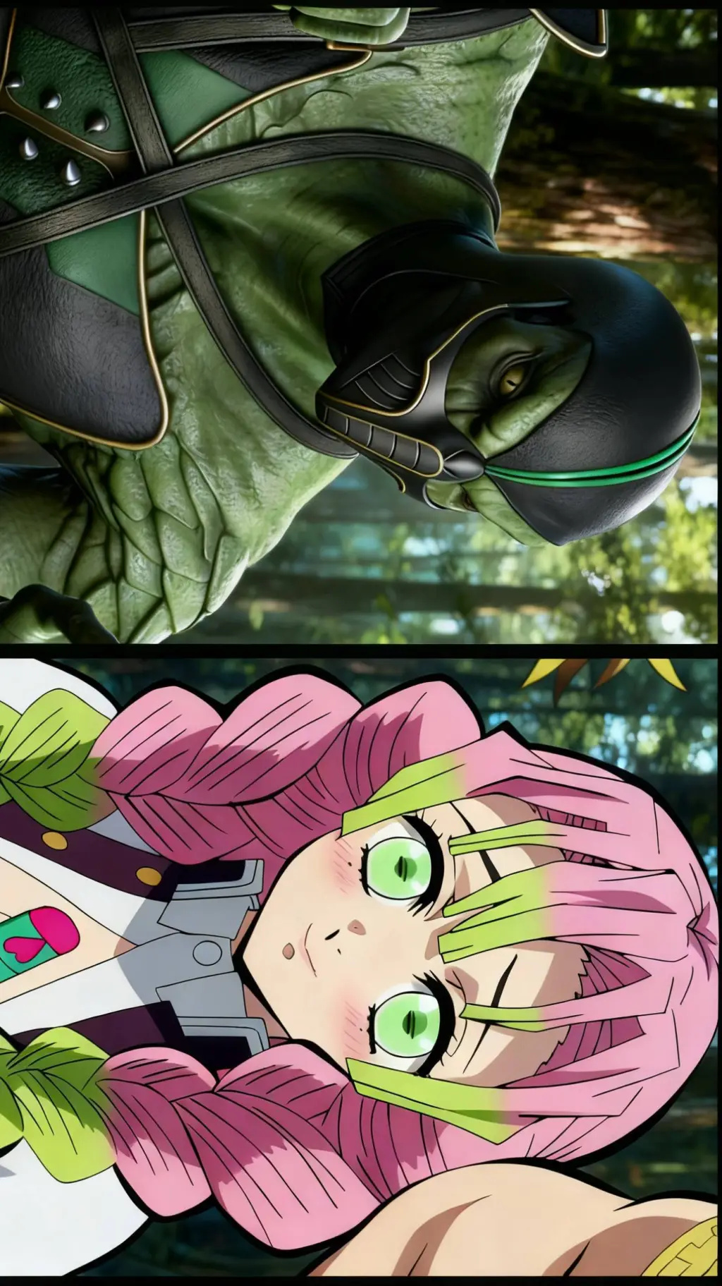 ai character: reptile x mitsuri background