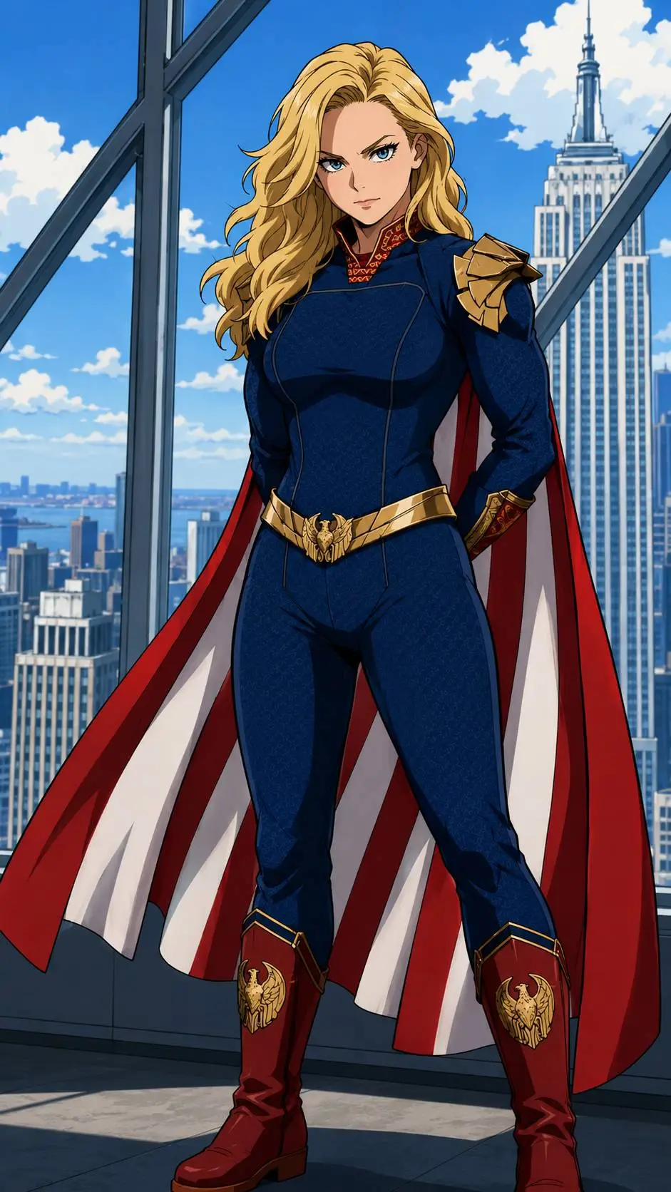 ai character: homelander fem  background