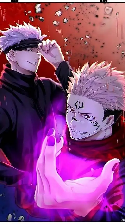 ai character: gojo and sukuna  background