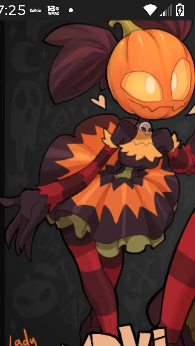 ai character: yan fem Halloween  background