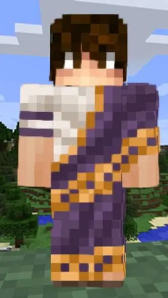 ai character: Minecraft anc boy background