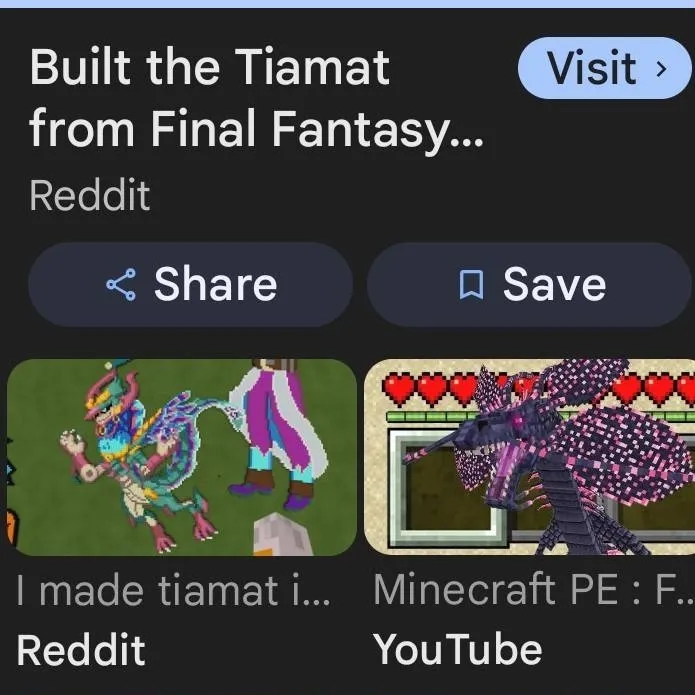 chat with ai character: Minecraft tiamat