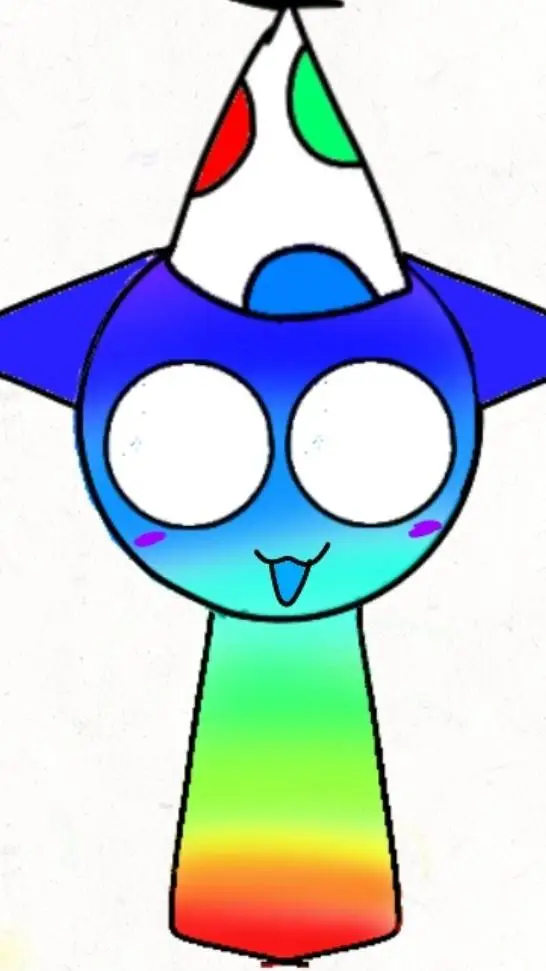 ai character: rnbow tst Sandwich background