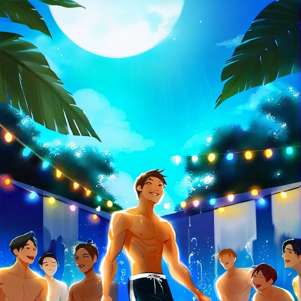 chat with ai character: pool party