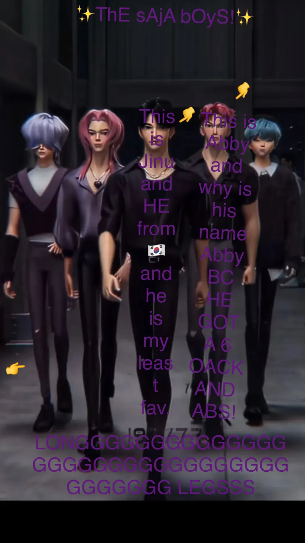 ai character: the saja boys😥 background