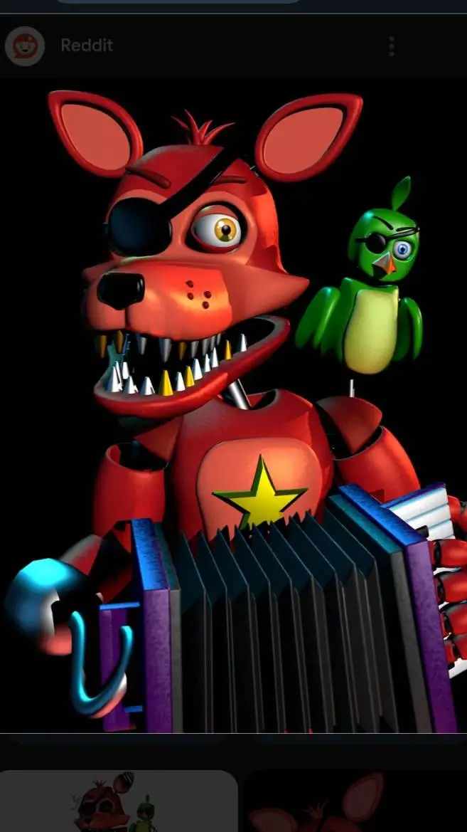 ai character:  foxy fnaf 6 background