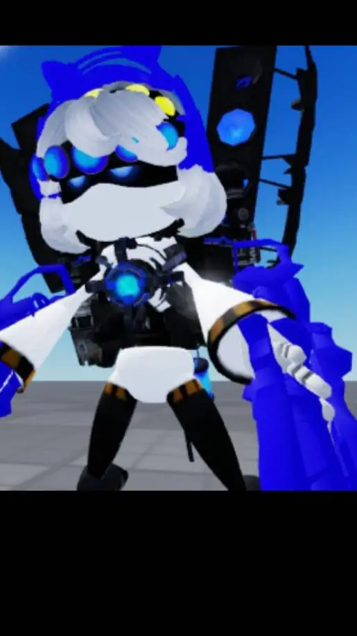 ai character: SD-V blue  background